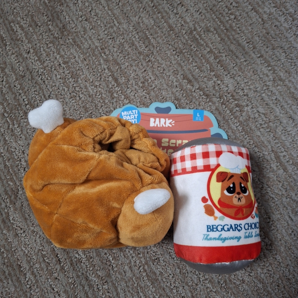 NWT Barkbox Plush Dog Toy "Table Scrap Turkey"